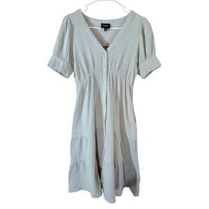 HEYSON Mint Gauze Button Front Midi Dress Womens Small